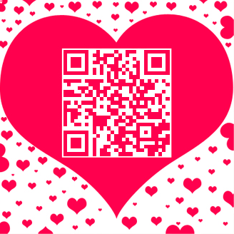 廈門大學(xué)附屬?gòu)B門眼科中心微信二維碼-粉紅愛心
